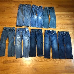8 pairs of size 5 jeans